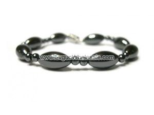 Magnet Clasp - 18cm Hematite Stone Beaded Bracelet